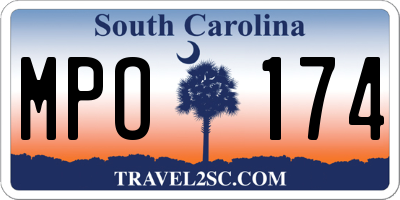 SC license plate MPO174