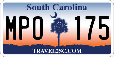 SC license plate MPO175