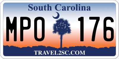 SC license plate MPO176