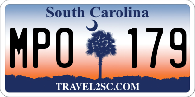 SC license plate MPO179