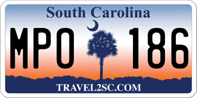 SC license plate MPO186