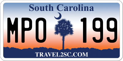 SC license plate MPO199