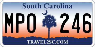 SC license plate MPO246