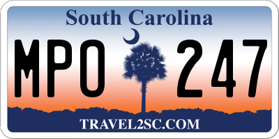 SC license plate MPO247