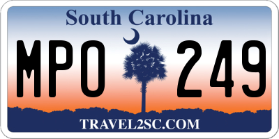 SC license plate MPO249