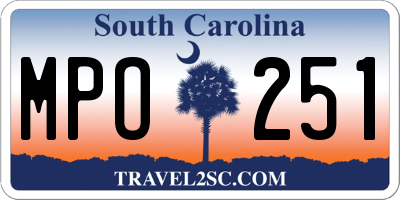 SC license plate MPO251