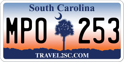 SC license plate MPO253