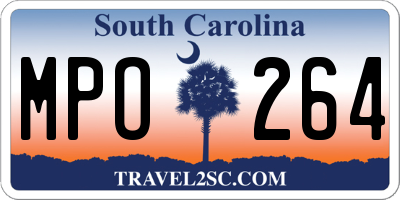 SC license plate MPO264