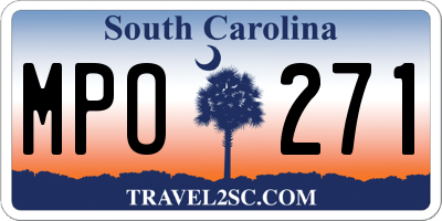 SC license plate MPO271
