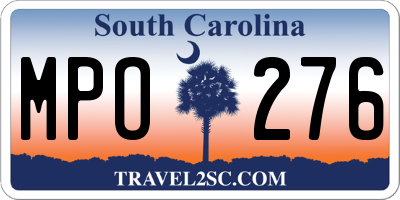 SC license plate MPO276