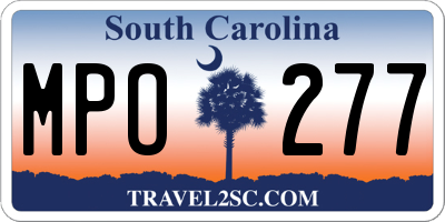 SC license plate MPO277