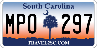 SC license plate MPO297