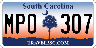 SC license plate MPO307