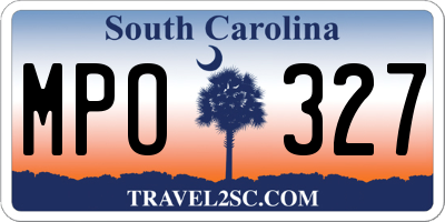 SC license plate MPO327