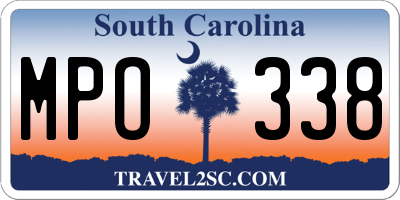 SC license plate MPO338