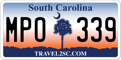 SC license plate MPO339
