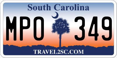 SC license plate MPO349