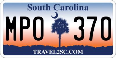 SC license plate MPO370