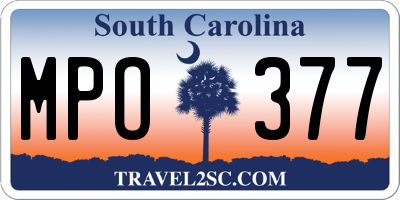 SC license plate MPO377