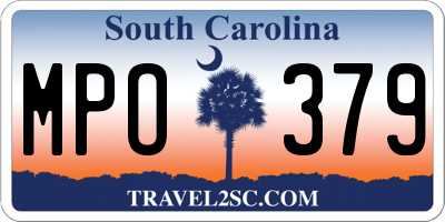 SC license plate MPO379