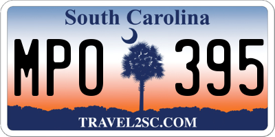 SC license plate MPO395
