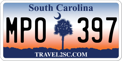 SC license plate MPO397