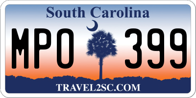 SC license plate MPO399