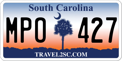 SC license plate MPO427