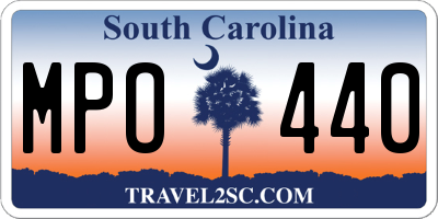 SC license plate MPO440