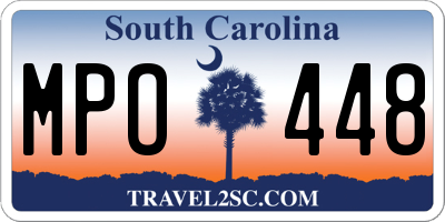SC license plate MPO448