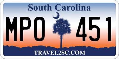 SC license plate MPO451