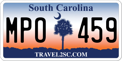 SC license plate MPO459