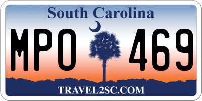 SC license plate MPO469