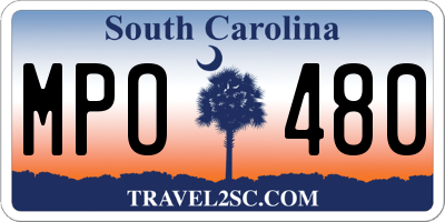 SC license plate MPO480