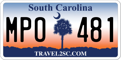 SC license plate MPO481