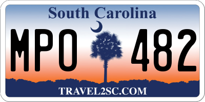SC license plate MPO482