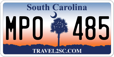 SC license plate MPO485