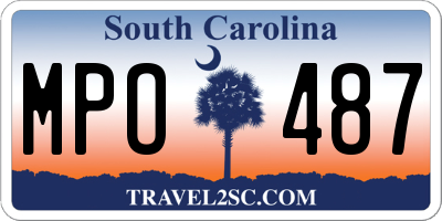 SC license plate MPO487