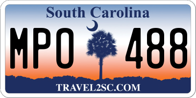 SC license plate MPO488