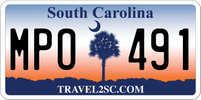SC license plate MPO491