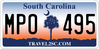 SC license plate MPO495