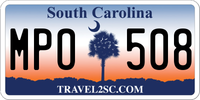 SC license plate MPO508