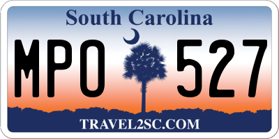 SC license plate MPO527