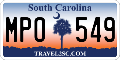 SC license plate MPO549