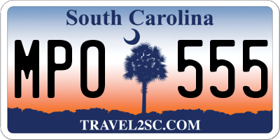 SC license plate MPO555