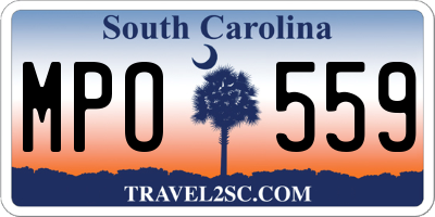 SC license plate MPO559
