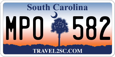 SC license plate MPO582