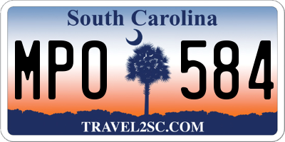 SC license plate MPO584