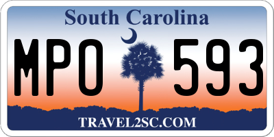 SC license plate MPO593