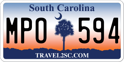 SC license plate MPO594